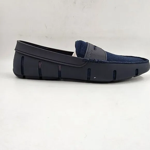 SWIMS Penny Loafer Shoes Men's 12 Navy Slip-On Nylon Mesh Upper Water Comfort - Picture 13 of 15